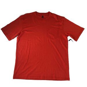 Johnnie-O Mens Heathered Tyler Pocket  Tee Orange 3 Size Medium NWT